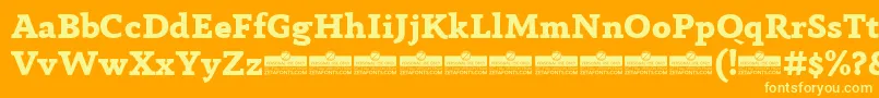 AnaphoraExtraboldTrial Font – Yellow Fonts on Orange Background