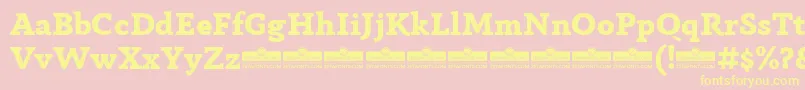 AnaphoraExtraboldTrial Font – Yellow Fonts on Pink Background