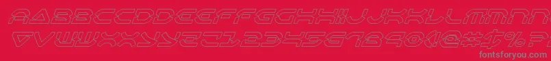 Oberondeuxoutital Font – Gray Fonts on Red Background