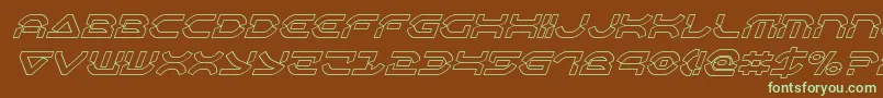 Oberondeuxoutital Font – Green Fonts on Brown Background