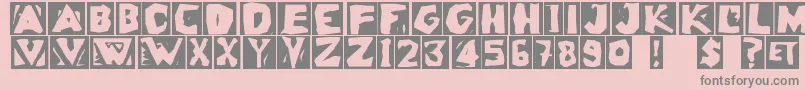 Linoleuminvers Font – Gray Fonts on Pink Background