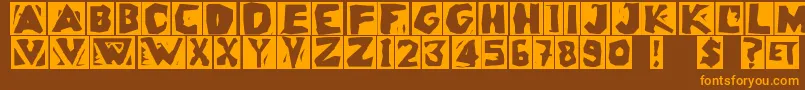 Шрифт Linoleuminvers – оранжевые шрифты на коричневом фоне