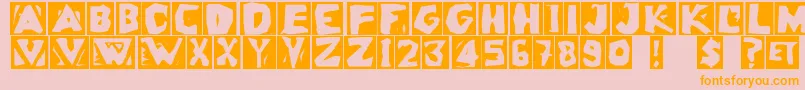 Linoleuminvers Font – Orange Fonts on Pink Background