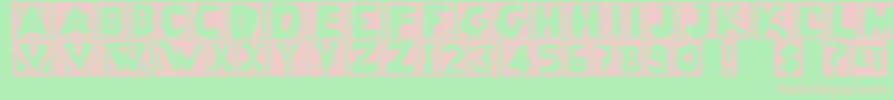 Linoleuminvers Font – Pink Fonts on Green Background