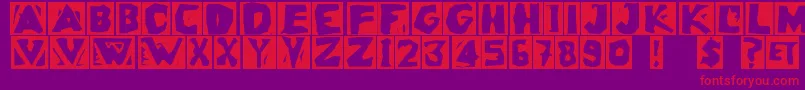 Linoleuminvers Font – Red Fonts on Purple Background