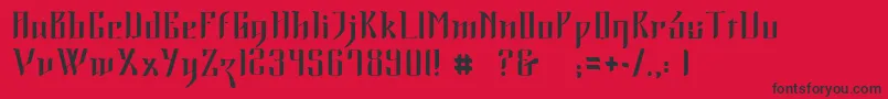 MorningCalm Font – Black Fonts on Red Background