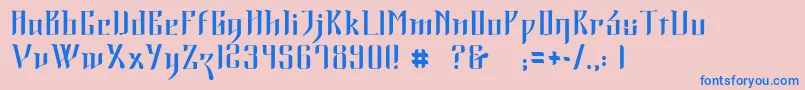 MorningCalm Font – Blue Fonts on Pink Background