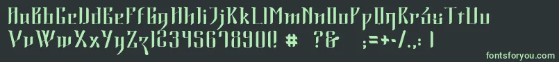 フォントMorningCalm – 黒い背景に緑の文字