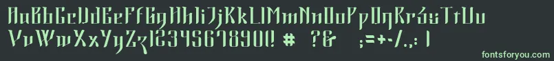 Шрифт MorningCalm – зелёные шрифты на чёрном фоне