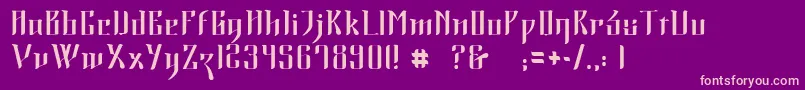 MorningCalm Font – Pink Fonts on Purple Background