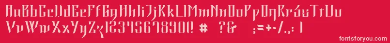 MorningCalm Font – Pink Fonts on Red Background