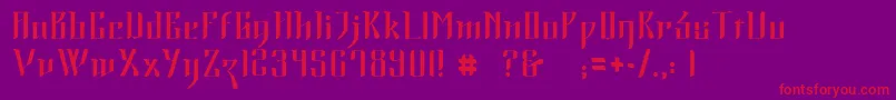 MorningCalm Font – Red Fonts on Purple Background