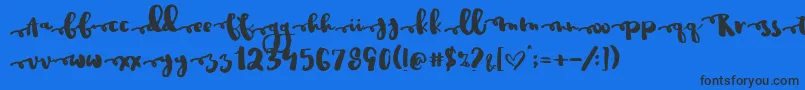 Justinroad Font – Black Fonts on Blue Background