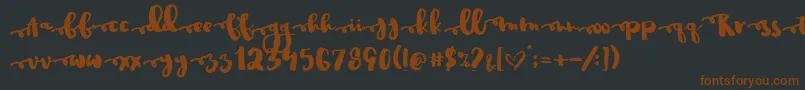 Justinroad Font – Brown Fonts on Black Background