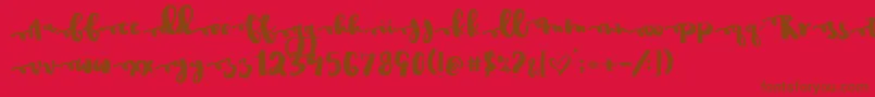 Justinroad Font – Brown Fonts on Red Background
