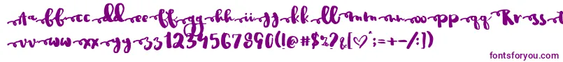 Justinroad-fontti – violetit fontit