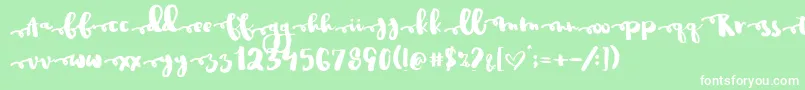 Justinroad Font – White Fonts on Green Background