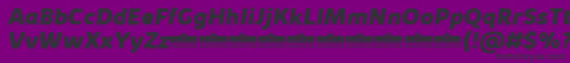 Czcionka KabrioExtraboldItalicTrial – czarne czcionki na fioletowym tle