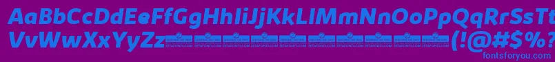 KabrioExtraboldItalicTrial Font – Blue Fonts on Purple Background
