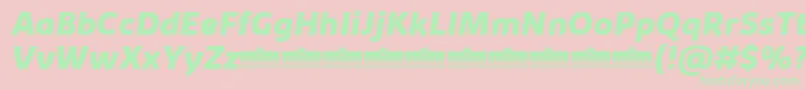 KabrioExtraboldItalicTrial Font – Green Fonts on Pink Background