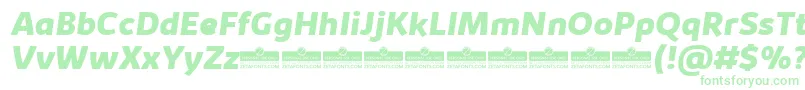 KabrioExtraboldItalicTrial Font – Green Fonts on White Background