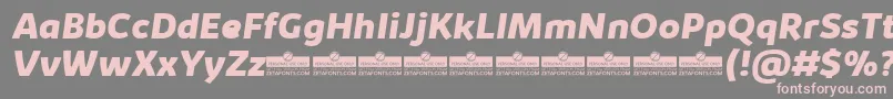 KabrioExtraboldItalicTrial Font – Pink Fonts on Gray Background