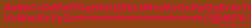KabrioExtraboldItalicTrial Font – Red Fonts on Brown Background