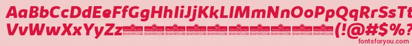 KabrioExtraboldItalicTrial Font – Red Fonts on Pink Background