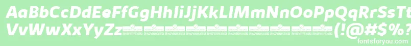 KabrioExtraboldItalicTrial Font – White Fonts on Green Background