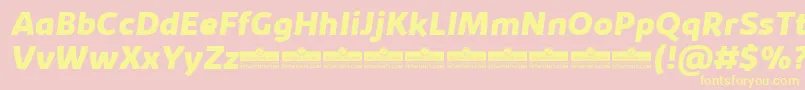 KabrioExtraboldItalicTrial Font – Yellow Fonts on Pink Background