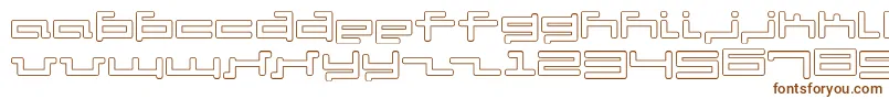 V5Cuadra2Outline-fontti – ruskeat fontit valkoisella taustalla