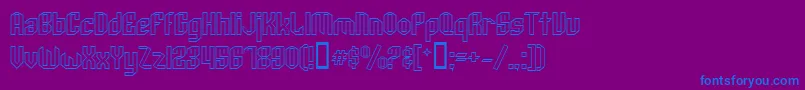 ArcheryBlackOutline Font – Blue Fonts on Purple Background