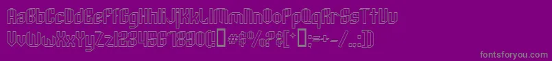 fuente ArcheryBlackOutline – Fuentes Grises Sobre Fondo Morado