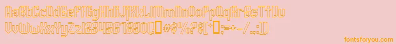 ArcheryBlackOutline Font – Orange Fonts on Pink Background