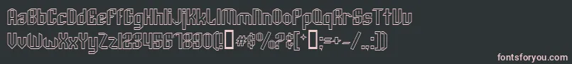 Шрифт ArcheryBlackOutline – розовые шрифты на чёрном фоне