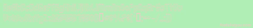 ArcheryBlackOutline Font – Pink Fonts on Green Background