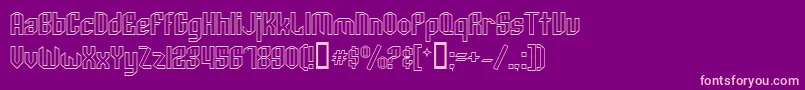 ArcheryBlackOutline Font – Pink Fonts on Purple Background