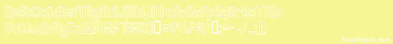 ArcheryBlackOutline Font – White Fonts on Yellow Background