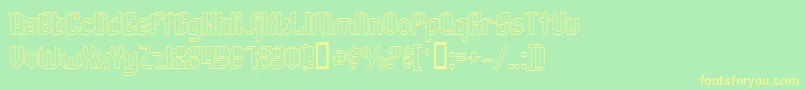 ArcheryBlackOutline Font – Yellow Fonts on Green Background