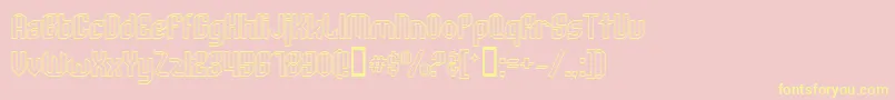 ArcheryBlackOutline Font – Yellow Fonts on Pink Background