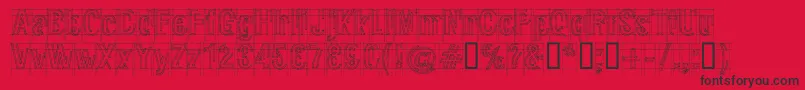 RawMacro Font – Black Fonts on Red Background