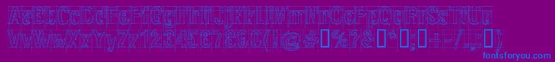 RawMacro Font – Blue Fonts on Purple Background