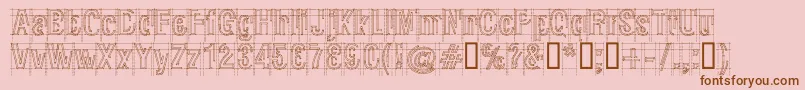 RawMacro Font – Brown Fonts on Pink Background