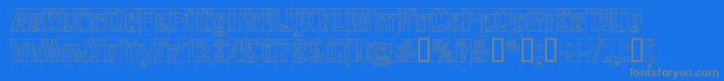 RawMacro Font – Gray Fonts on Blue Background