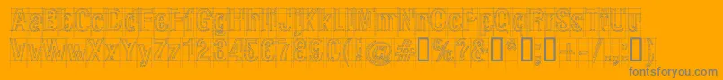 RawMacro-Schriftart – Graue Schriften auf orangefarbenem Hintergrund