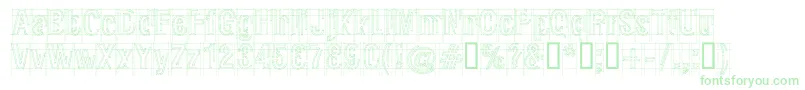 RawMacro Font – Green Fonts on White Background