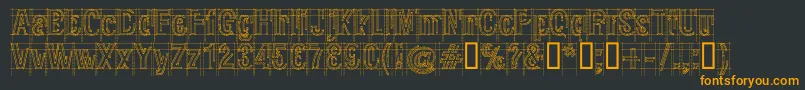 フォントRawMacro – 黒い背景にオレンジの文字