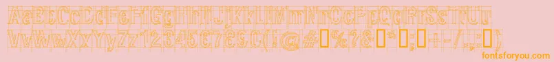 RawMacro Font – Orange Fonts on Pink Background