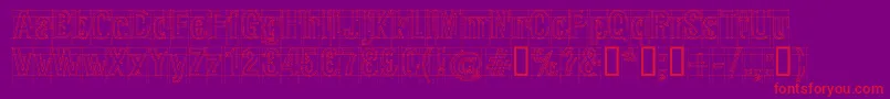 RawMacro Font – Red Fonts on Purple Background