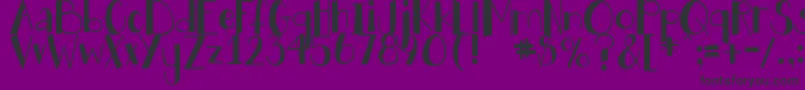 Czcionka DjbHollyJollyBgolly – czarne czcionki na fioletowym tle